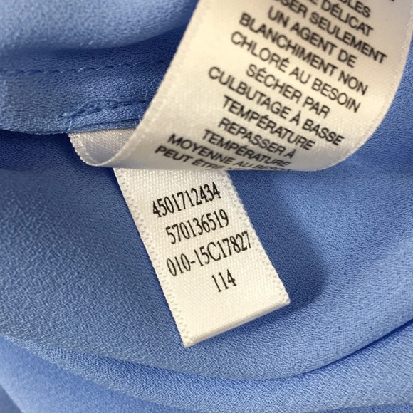 Chico's Blue Kathy Layered Top Womens 1 Medium Split Back Blouse - Picture 14 of 15